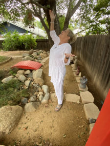 Lady Ashtar in her meditation garden