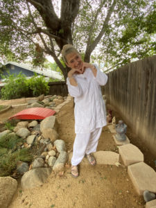 Lady Ashtar in her meditation garden